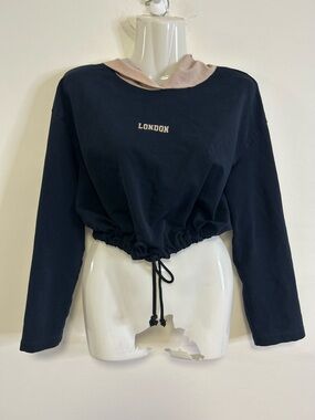 Y2K Vintage Goldi London Two Tone Cinch Waist Hoodie